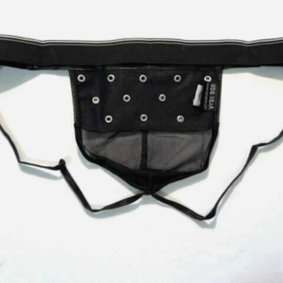 "NDS" Men's Pleather Net Jockstrap-Black (NDS-10100-BLK) Pleather Jockstrap - Picture 1 of 8